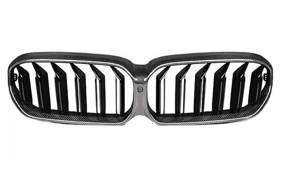 Решітка радіатора BMW G30 / G31 LCI стиль M чорна + рамка під карбон (20-22 р.в.)