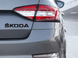 Наклейка-логотип 3D на багажник Skoda черный глянец