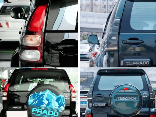Оптика задняя, LED фонари Toyota Prado 120 в стиле 2018+ дымчатые