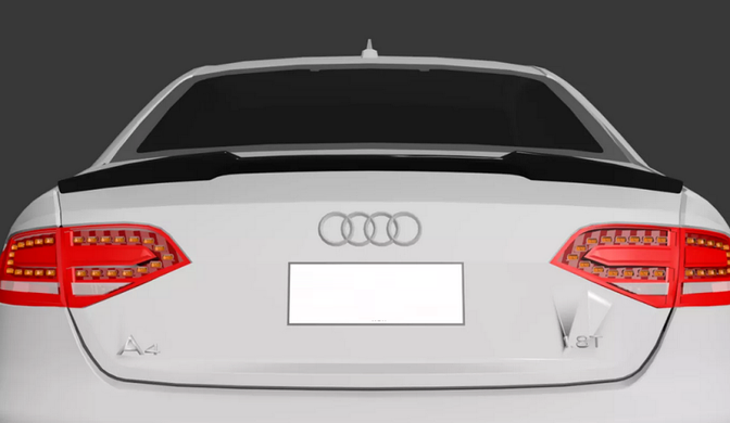 Спойлер на Audi A4 B8 стиль М4 ABS-пластик (08-12 р.в.)