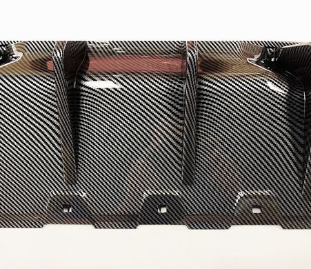 Накладка заднего бампера БМВ 5 F10 в стиле М-Performance под карбон (сдвоен. выхлоп с 2-х сторон)
