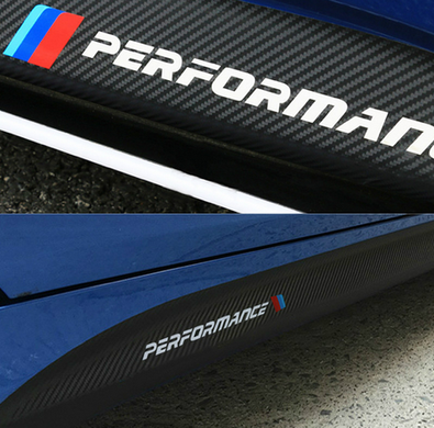 Наклейки на пороги BMW F10 F11 F01 F02 G30 стиль Performance