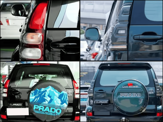 Оптика задня, LED ліхтарі Toyota Land Cruiser Prado 120 димчасті у стилі 2018+