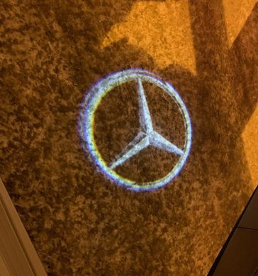 Подсветка дверей с логотипом Mercedes Benz W222
