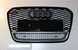 Решітка радіатора Ауді A6 C7 стиль RS6, чорна + хром вставка (11-14 р.в.)