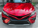 Накладки (сплиттеры) переднего бампера Toyota Camry (2018-2020) черный глянец