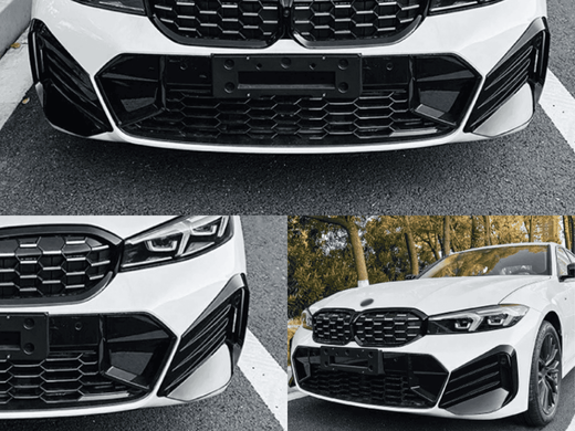 Накладки (сплиттеры) на противотуманки BMW 3 серии G20 LCI M Sport (2023-...)