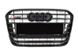 Решітка радіатора Audi A6 С7 стиль S6, чорна глянсова (11-14 р.в.)