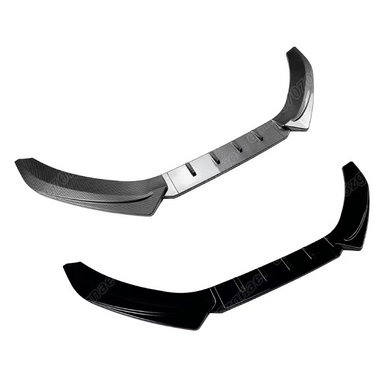 Накладка переднього бампера A5 S-Line Maxton Style (2012-2017 р.в.), Чорний глянець