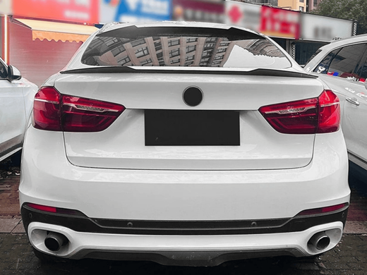 Спойлер на BMW X6 F16 в стилі M4 чорний глянсовий (ABS-пластик), Чорний глянець