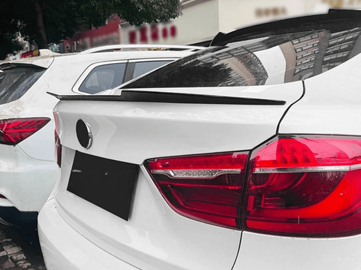 Спойлер на BMW X6 F16 в стилі M4 чорний глянсовий (ABS-пластик), Чорний глянець