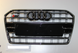 Решетка радиатора Ауди A6 C7 стиль S6, черная + хром (2014-...)