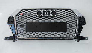 Решітка радіатора Audi Q3 стиль RSQ3 чорна + хром рамка (15-18 р.в.)