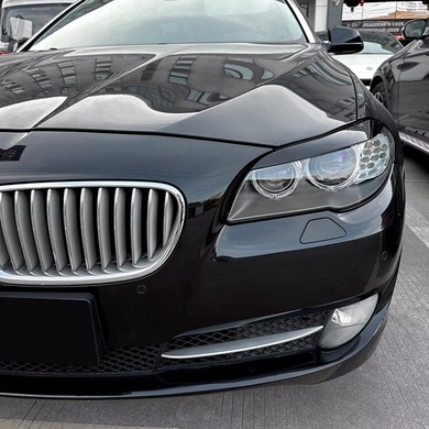 Реснички (бровки) BMW 5 F10 черный глянец ABS-пластик (10-13 г.в.)