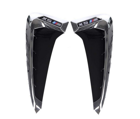 Накладки на крылья-жабры BMW X5 F15 стиль X5M черный + хром