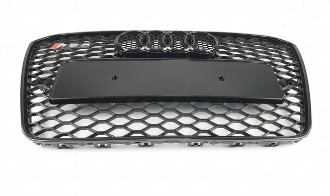 Решетка радиатора Audi A5 стиль RS5 черный глянец без камеры (12-16 г.в.)