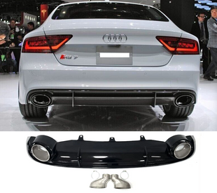 Диффузор заднего бампера AUDI A7 G4 стиль RS (2010-2014)