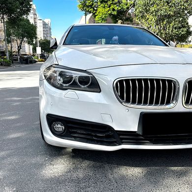 Реснички (бровки) BMW 5 F10 черный глянец ABS-пластик (14-17 г.в.)