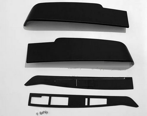 Спойлер на Фольксваген T6 черный глянцевый ABS-пластик (роспашенка)