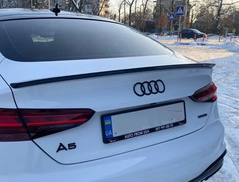 Спойлер на Audi A5 стиль S5 чорний глянсовий ABS-пластик (2016-...)