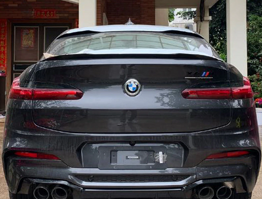 Спойлер BMW X4 G02 стиль M4 черный глянцевый (ABS-пластик)