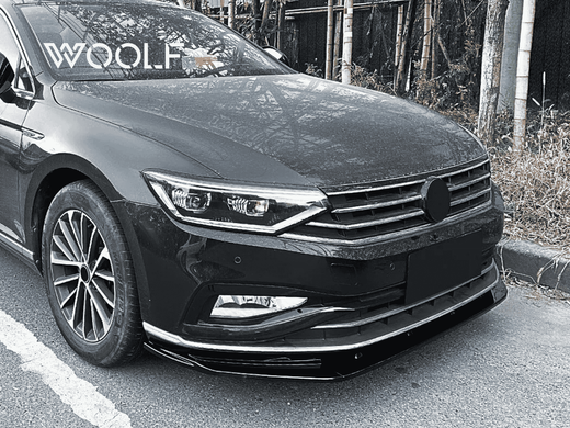 Накладка переднього бампера Volkswagen Passat B8.5 Standard Edition (не R-Line), Чорний глянець