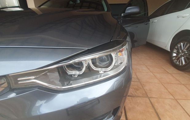 Накладки на фари (віЇ) BMW F30 під фарбування ABS-пластик