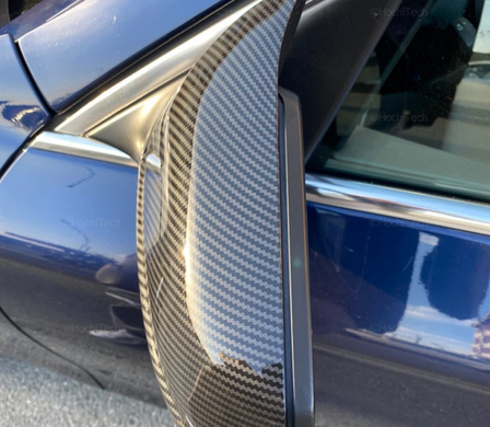 Накладки на зеркала BMW F10 / F11 / F18 дорестайл под карбон (10-13 г.в.)