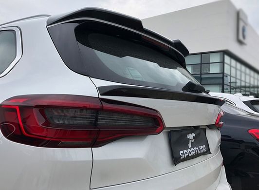 Спойлер під скло BMW X5 G05 чорний глянсовий ABS-пластик (2019-...)