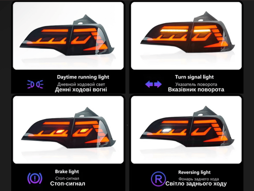 Оптика задня, ліхтарі Tesla Model 3 / Model Y Full Led (2017-2020)
