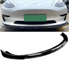 Накладка переднього бампера Tesla Model 3 чорний глянець вар.2 (17-21 р.в.)