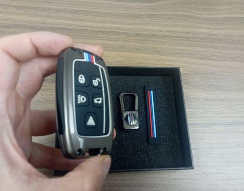 Чехол протектор на ключ для Land Rover, Range Rover Sport, Evoque, Freelander 2, Jaguar XF, XJ, XJL, XE C-X16 дымчатый