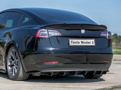Спойлер багажника Tesla Model 3 чорний глянсовий Makston Design (2017-2022)