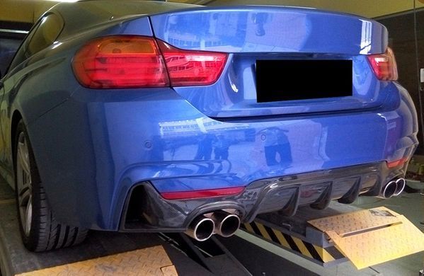 Накладка (диффузор) заднего бампера BMW F32/F33 М-PERFORMANCE под карбон