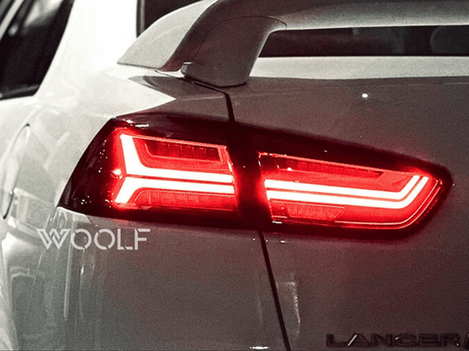 Оптика задня, ліхтарі MITSUBISHI LANCER X червоні димчасті діодні