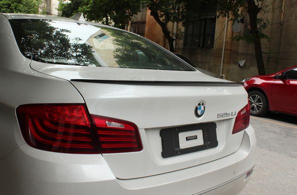 Спойлер BMW F10 стиль М5 тонкий чорний глянсовий(ABS-пластик)