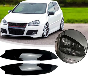 Накладки на фари, вії Volkswagen Golf 5 чорні глянсові