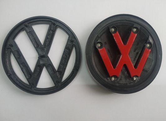 Комплект емблем фольксваген для VW Golf 4 чорний глянець
