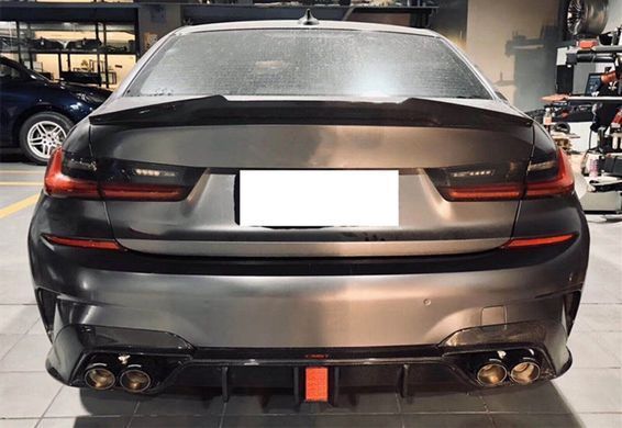 Cпойлер на BMW 3 серії G20 стиль PSM чорний глянсовий ABS-пластик