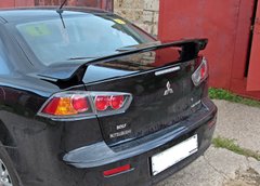 Спойлер багажника Mitsubishi Lancer X Standart Design черный глянец (ABS-пластик)