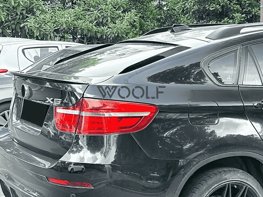Бічні спойлера на заднє скло BMW X6 E71 ABS-пластик чорний глянсовий