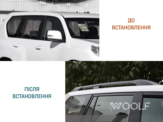 Рейлінги на дах Toyota Land CRUISER PRADO 150 (2010-2023) чорні