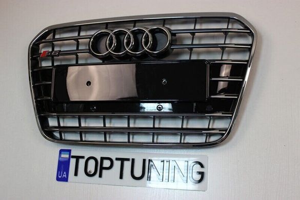 Решітка радіатора Audi A6 С7 S6, чорна + хром (11-14 р.в.)