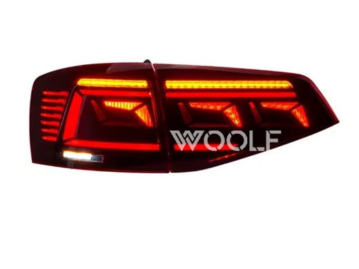 Оптика задняя, фонари Volkswagen Jetta 6 (15-18 г.в.) красные с желтым поворотом