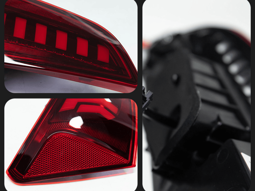 Оптика задня, ліхтарі на Audi Q5 Full Led (2008-2018) чрвоні