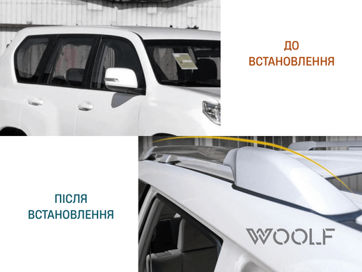 Рейлинги на крышу Toyota Land CRUISER PRADO 150 (2010-2023) хром