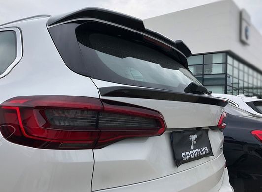 Спойлер під скло BMW X5 G05 чорний глянсовий ABS-пластик (2023-...)