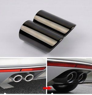 Наконечники глушника Audi A1 A3 A4 Q5 / VW Bora Polo Passat B7 CC Golf 6 7 Tiguan чорні 7.5 см