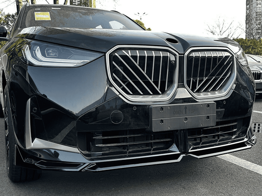 Накладка переднего бампера BMW X3 G45 MP 2025+ черный глянец , Черный глянец