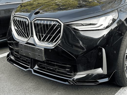 Накладка переднего бампера BMW X3 G45 MP 2025+ черный глянец , Черный глянец